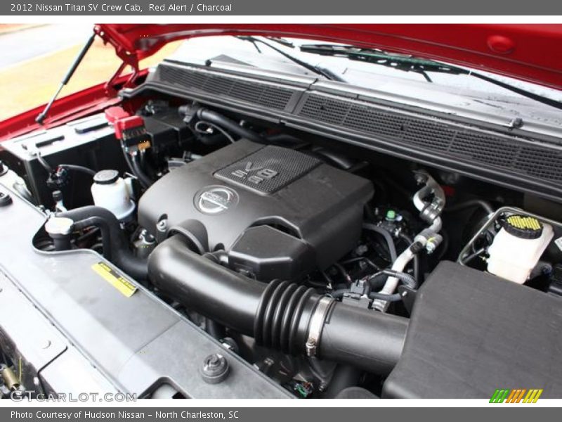Red Alert / Charcoal 2012 Nissan Titan SV Crew Cab