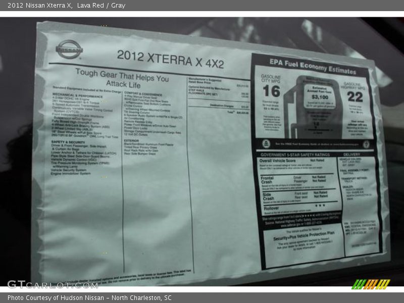  2012 Xterra X Window Sticker
