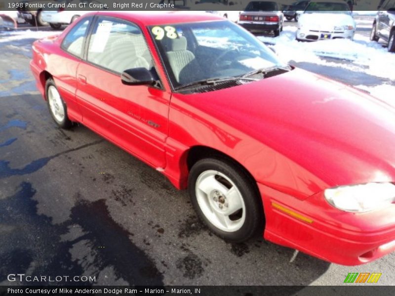 Bright Red / Graphite 1998 Pontiac Grand Am GT Coupe