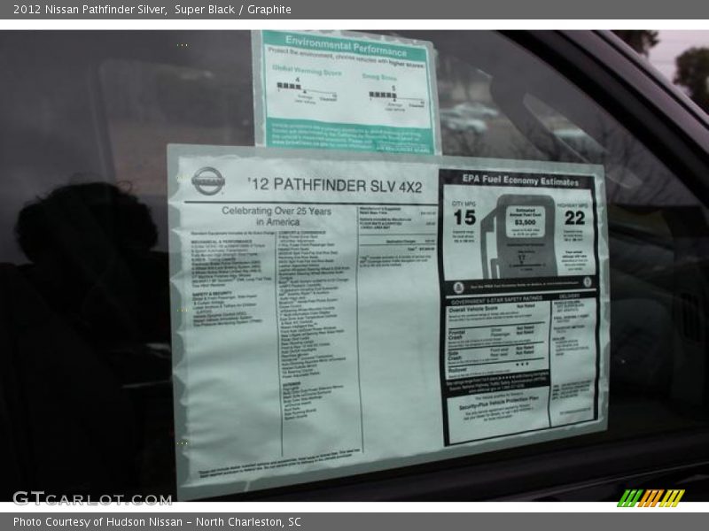 2012 Pathfinder Silver Window Sticker