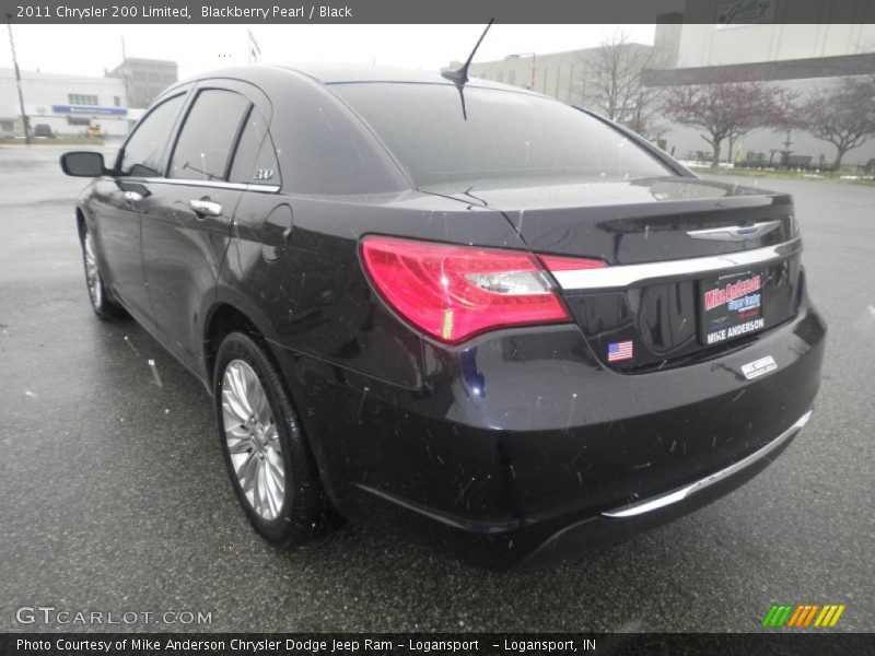 Blackberry Pearl / Black 2011 Chrysler 200 Limited