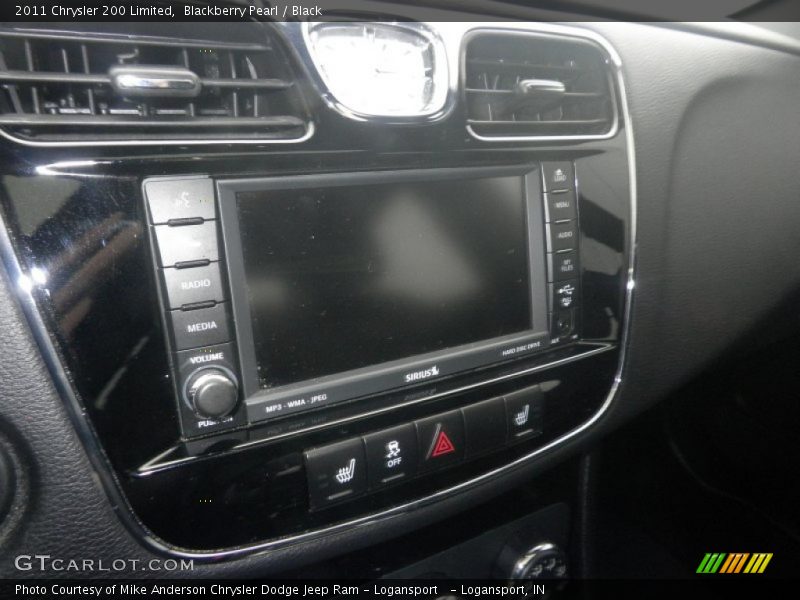 Blackberry Pearl / Black 2011 Chrysler 200 Limited