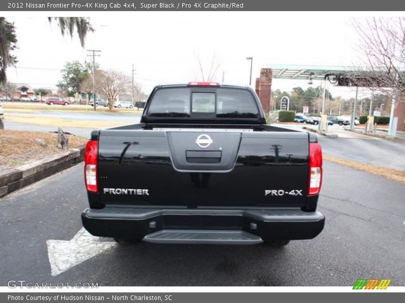 Super Black / Pro 4X Graphite/Red 2012 Nissan Frontier Pro-4X King Cab 4x4