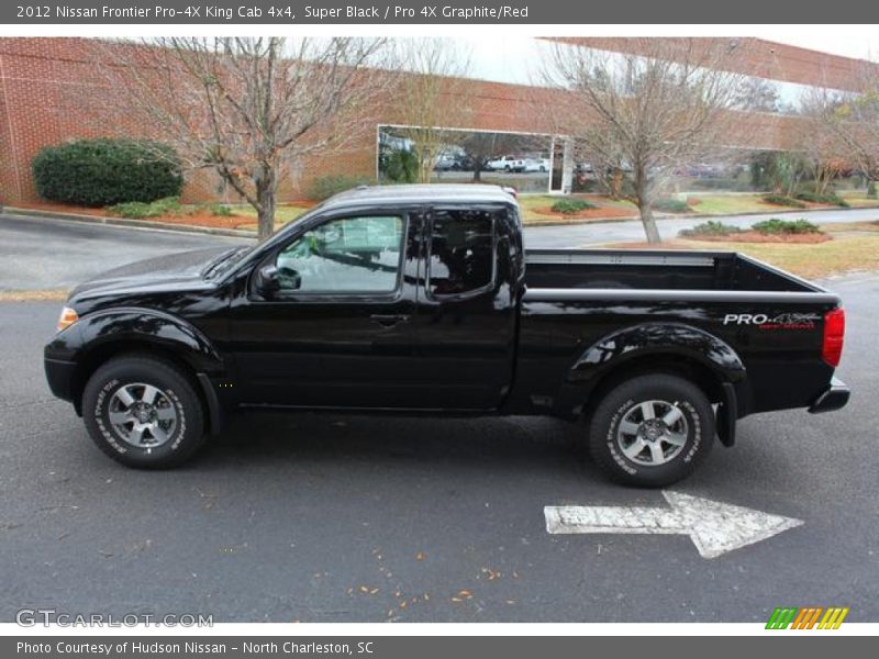 Super Black / Pro 4X Graphite/Red 2012 Nissan Frontier Pro-4X King Cab 4x4