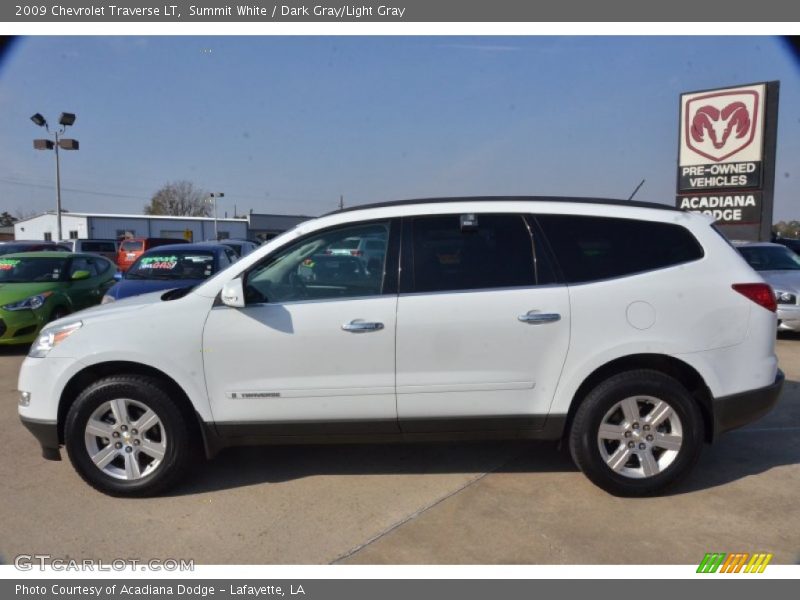 Summit White / Dark Gray/Light Gray 2009 Chevrolet Traverse LT