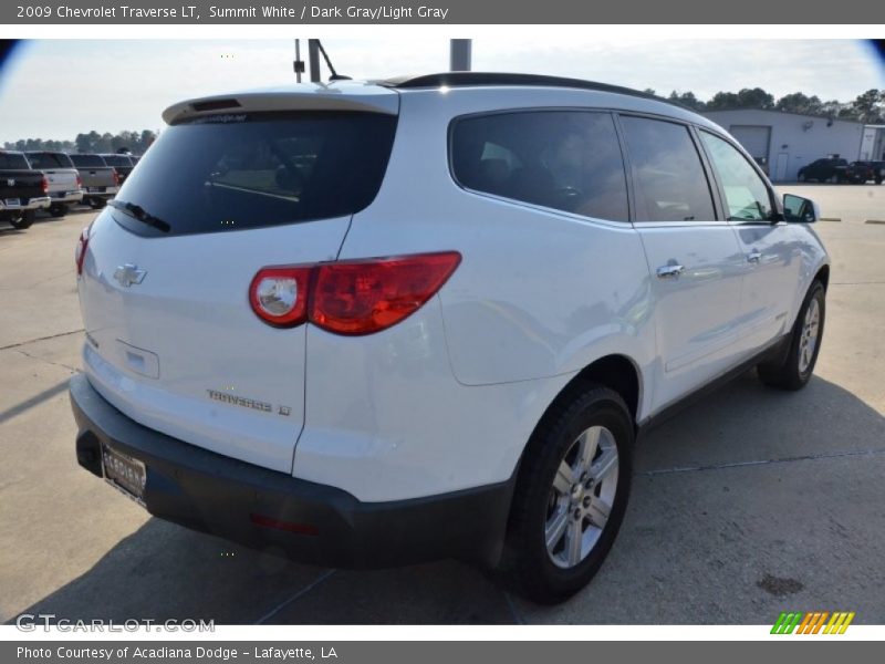 Summit White / Dark Gray/Light Gray 2009 Chevrolet Traverse LT