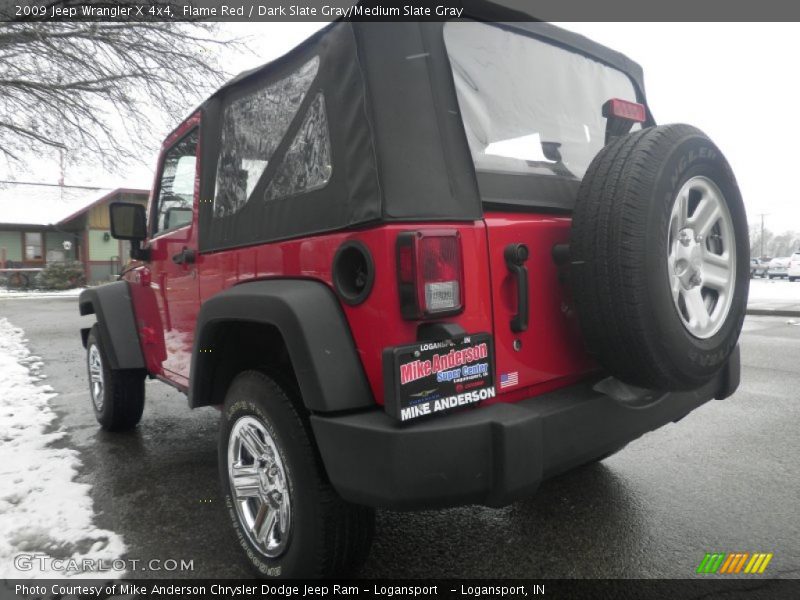 Flame Red / Dark Slate Gray/Medium Slate Gray 2009 Jeep Wrangler X 4x4