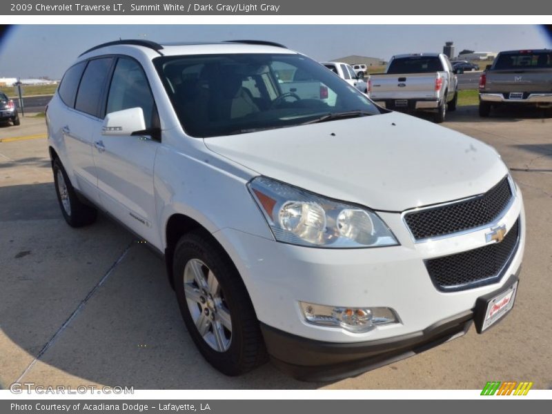 Summit White / Dark Gray/Light Gray 2009 Chevrolet Traverse LT