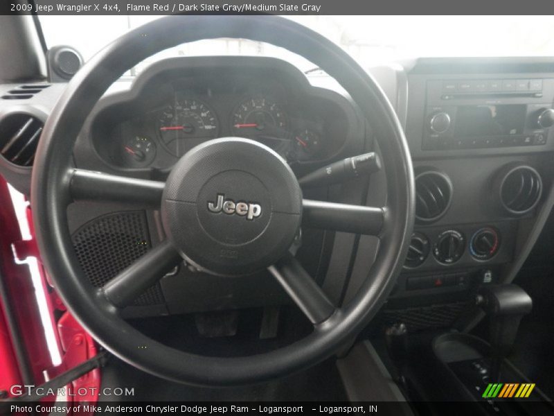 Flame Red / Dark Slate Gray/Medium Slate Gray 2009 Jeep Wrangler X 4x4