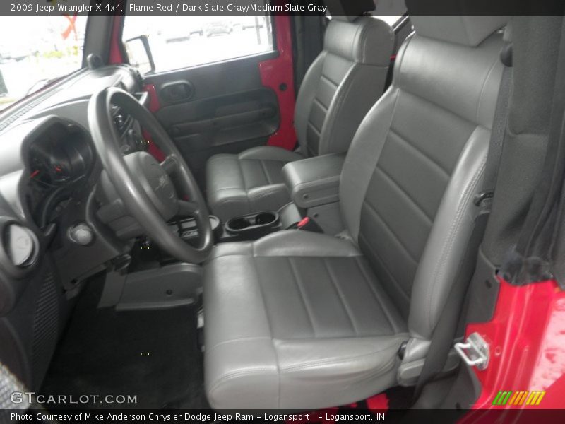 Flame Red / Dark Slate Gray/Medium Slate Gray 2009 Jeep Wrangler X 4x4