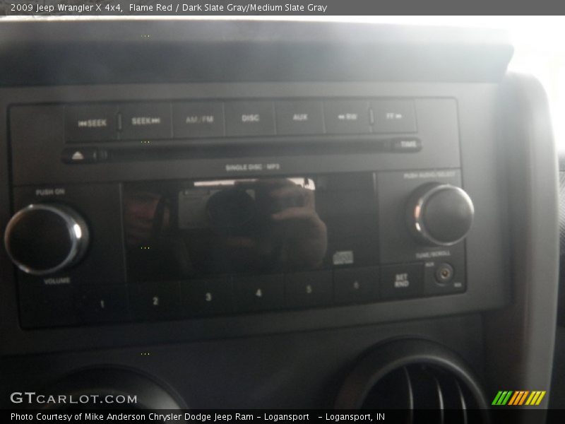 Flame Red / Dark Slate Gray/Medium Slate Gray 2009 Jeep Wrangler X 4x4