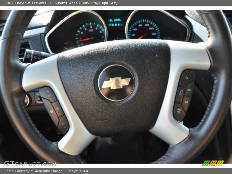 Summit White / Dark Gray/Light Gray 2009 Chevrolet Traverse LT