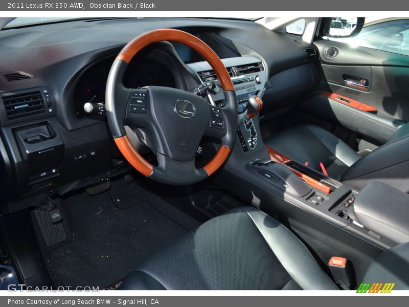 Obsidian Black / Black 2011 Lexus RX 350 AWD