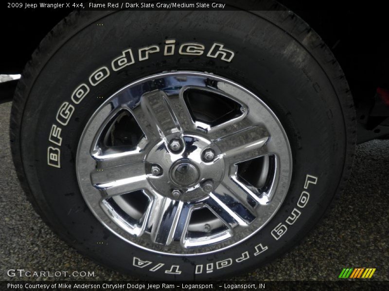 Flame Red / Dark Slate Gray/Medium Slate Gray 2009 Jeep Wrangler X 4x4