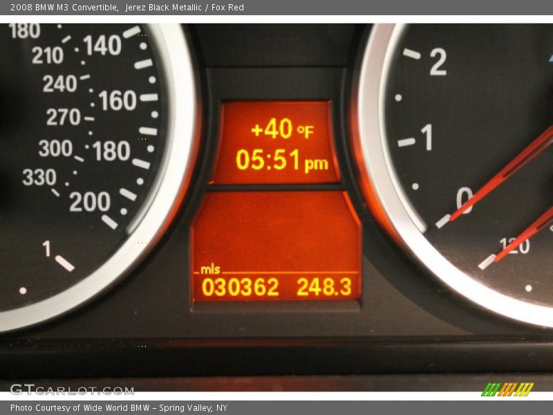 Jerez Black Metallic / Fox Red 2008 BMW M3 Convertible