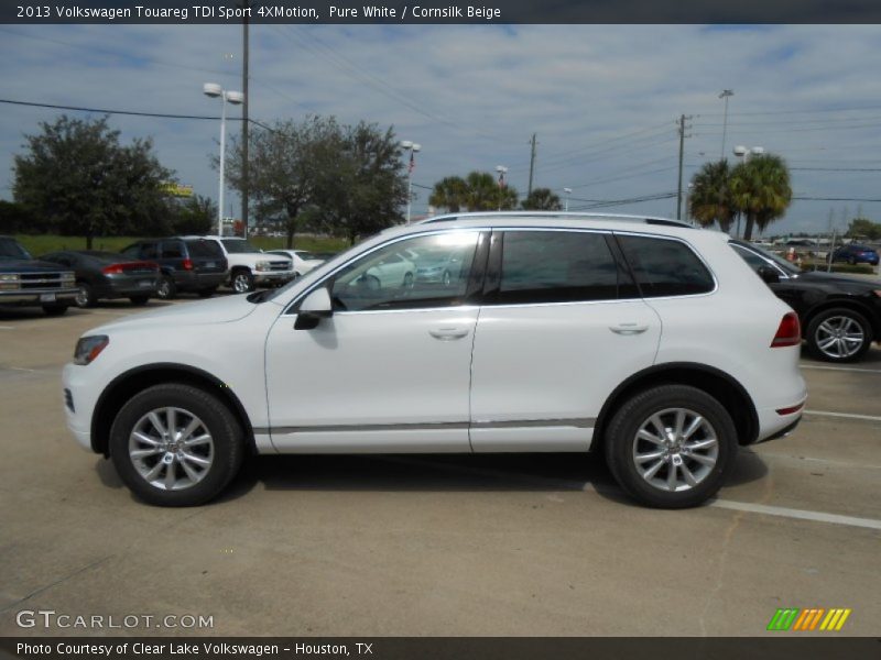 Pure White / Cornsilk Beige 2013 Volkswagen Touareg TDI Sport 4XMotion