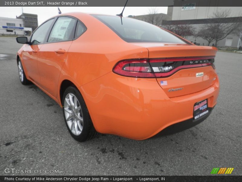 Header Orange / Black 2013 Dodge Dart SXT