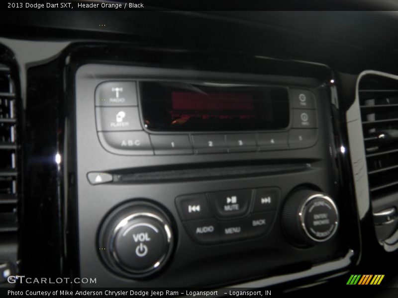 Header Orange / Black 2013 Dodge Dart SXT