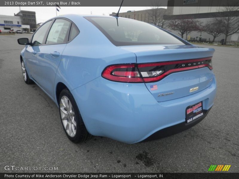 Laguna Blue / Black 2013 Dodge Dart SXT