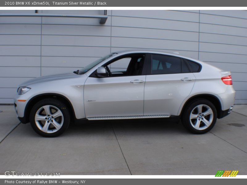 Titanium Silver Metallic / Black 2010 BMW X6 xDrive50i