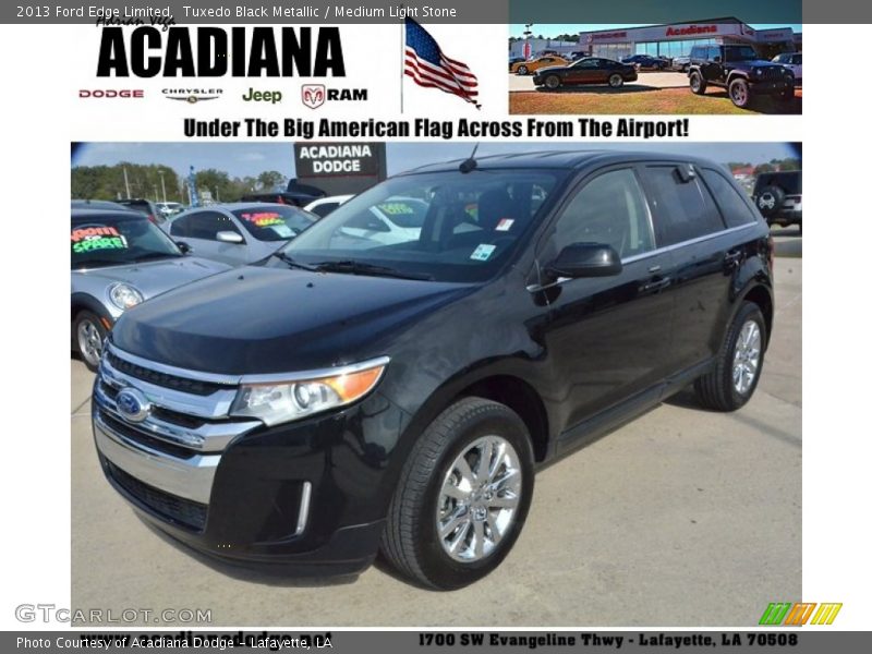 Tuxedo Black Metallic / Medium Light Stone 2013 Ford Edge Limited