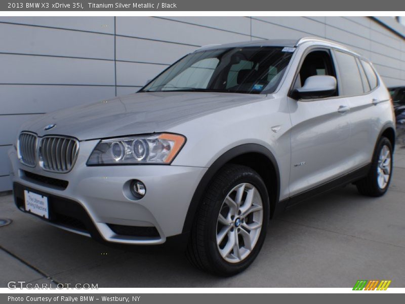 Titanium Silver Metallic / Black 2013 BMW X3 xDrive 35i