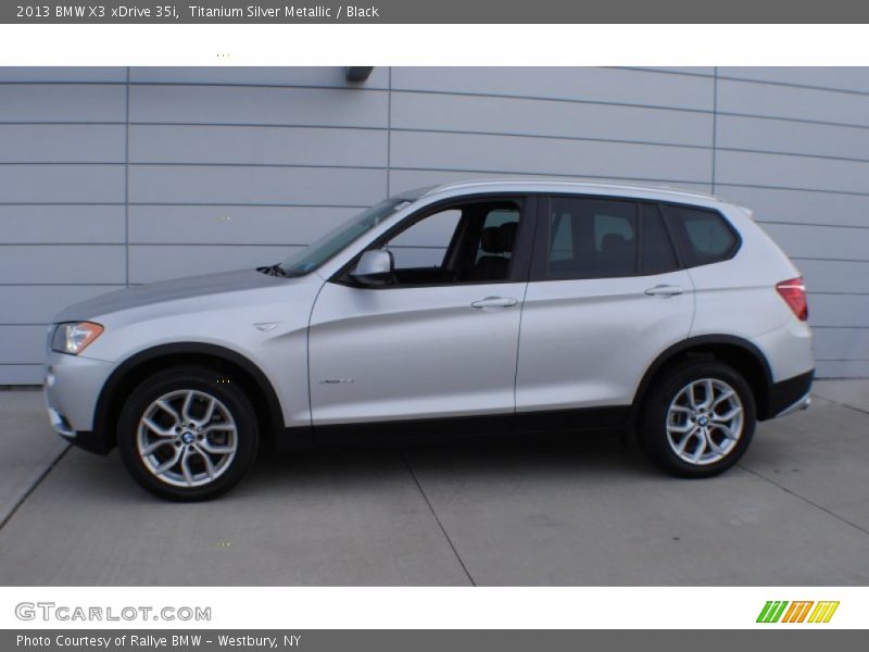 Titanium Silver Metallic / Black 2013 BMW X3 xDrive 35i