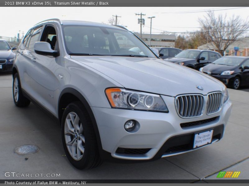 Titanium Silver Metallic / Black 2013 BMW X3 xDrive 35i