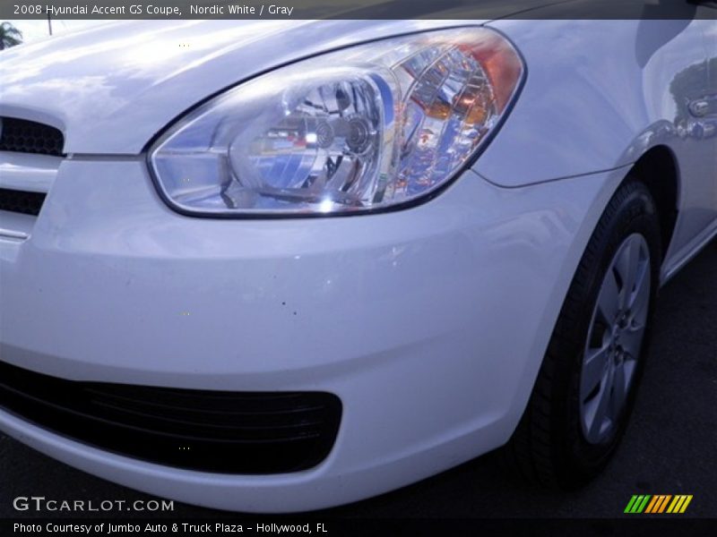Nordic White / Gray 2008 Hyundai Accent GS Coupe