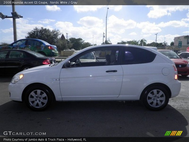 Nordic White / Gray 2008 Hyundai Accent GS Coupe