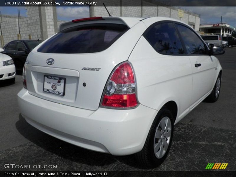 Nordic White / Gray 2008 Hyundai Accent GS Coupe