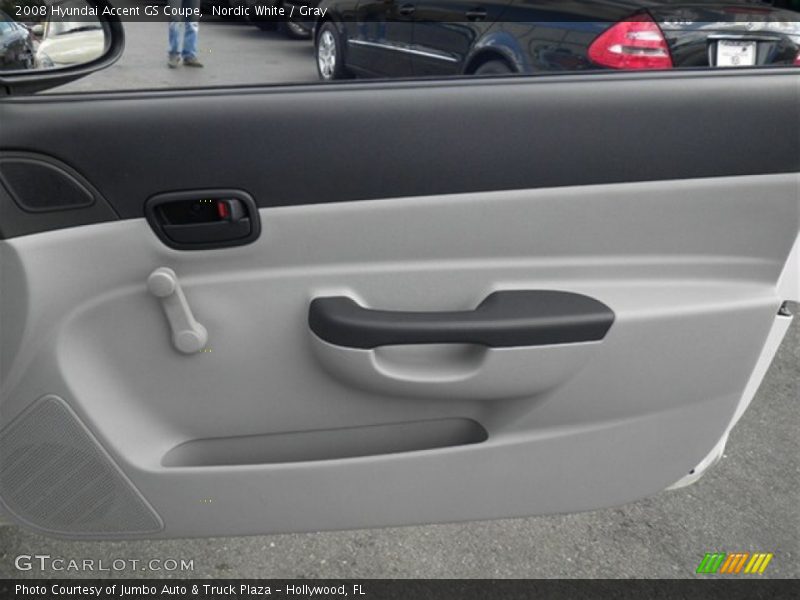 Nordic White / Gray 2008 Hyundai Accent GS Coupe