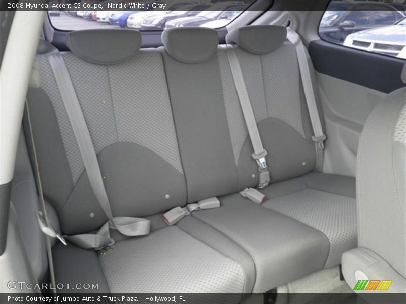 Nordic White / Gray 2008 Hyundai Accent GS Coupe