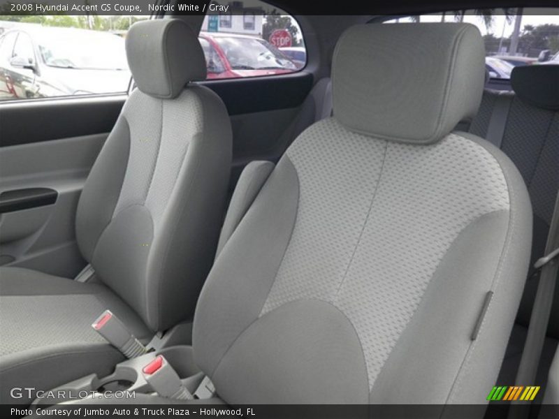 Nordic White / Gray 2008 Hyundai Accent GS Coupe