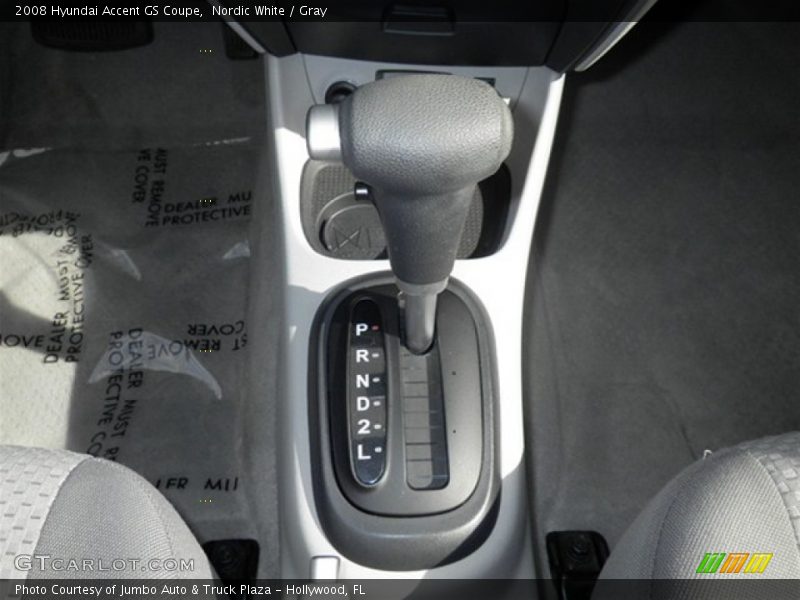 Nordic White / Gray 2008 Hyundai Accent GS Coupe