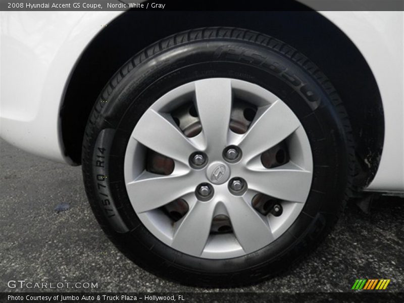 Nordic White / Gray 2008 Hyundai Accent GS Coupe