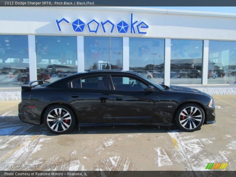 Pitch Black / Black/Red 2012 Dodge Charger SRT8