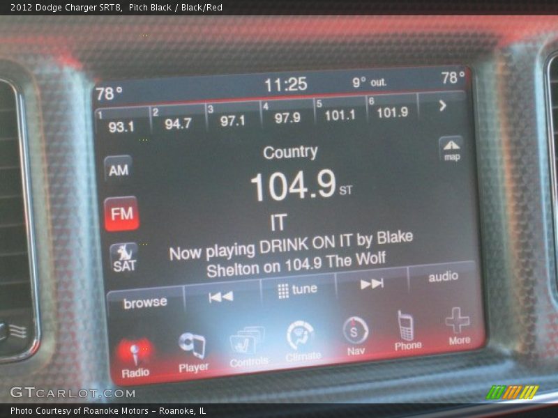 Pitch Black / Black/Red 2012 Dodge Charger SRT8