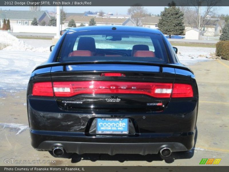 Pitch Black / Black/Red 2012 Dodge Charger SRT8