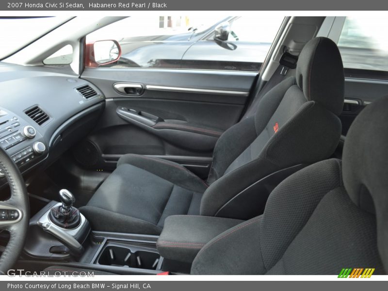 Habanero Red Pearl / Black 2007 Honda Civic Si Sedan
