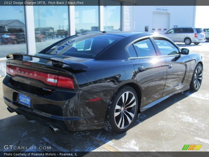 Pitch Black / Black/Red 2012 Dodge Charger SRT8