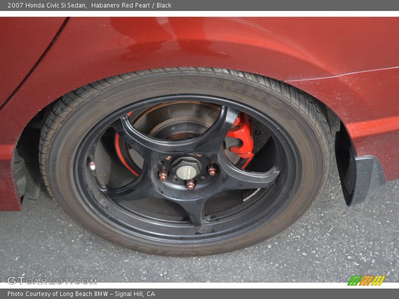 Habanero Red Pearl / Black 2007 Honda Civic Si Sedan