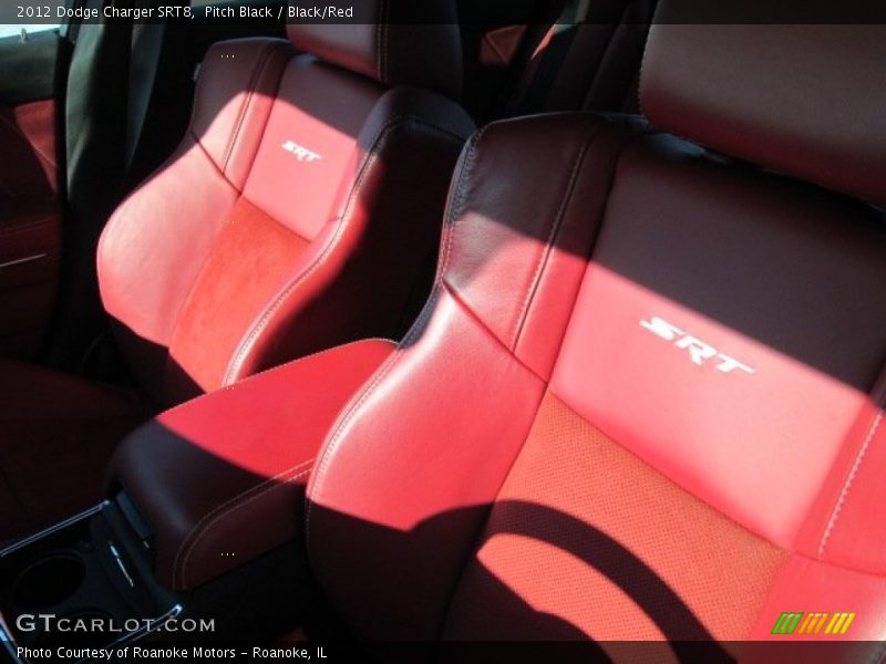 Pitch Black / Black/Red 2012 Dodge Charger SRT8