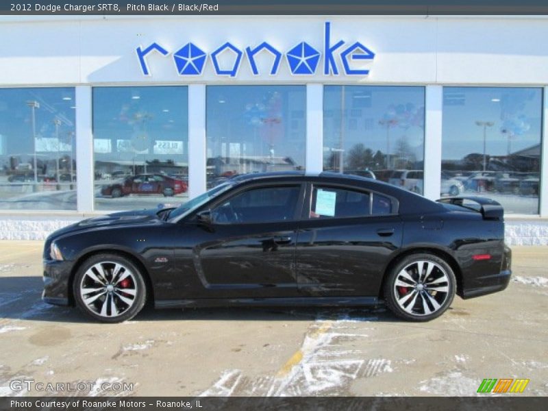 Pitch Black / Black/Red 2012 Dodge Charger SRT8