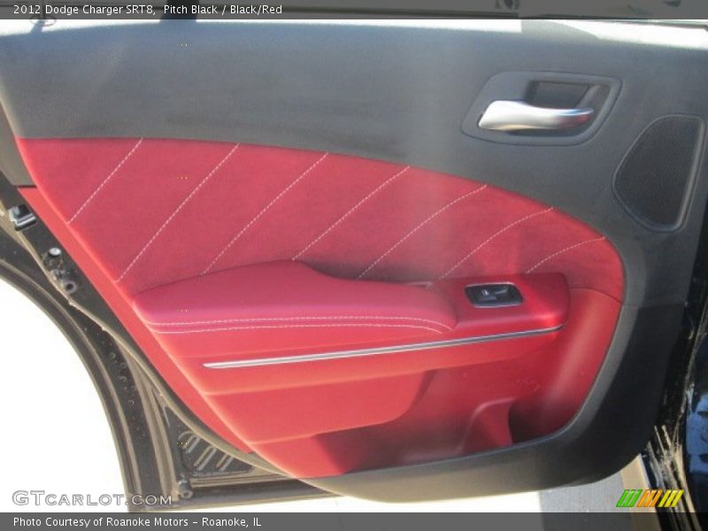 Pitch Black / Black/Red 2012 Dodge Charger SRT8