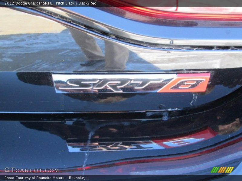 Pitch Black / Black/Red 2012 Dodge Charger SRT8