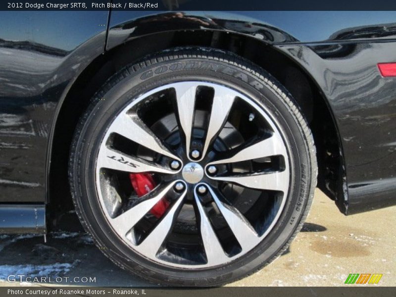 Pitch Black / Black/Red 2012 Dodge Charger SRT8