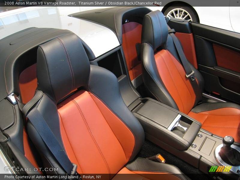 Titanium Silver / Obsidian Black/Chancellor Red 2008 Aston Martin V8 Vantage Roadster