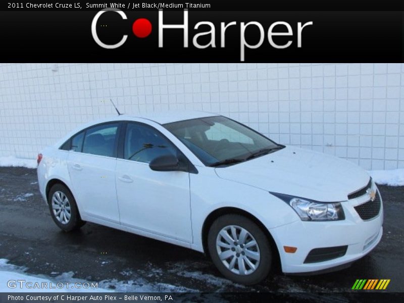 Summit White / Jet Black/Medium Titanium 2011 Chevrolet Cruze LS