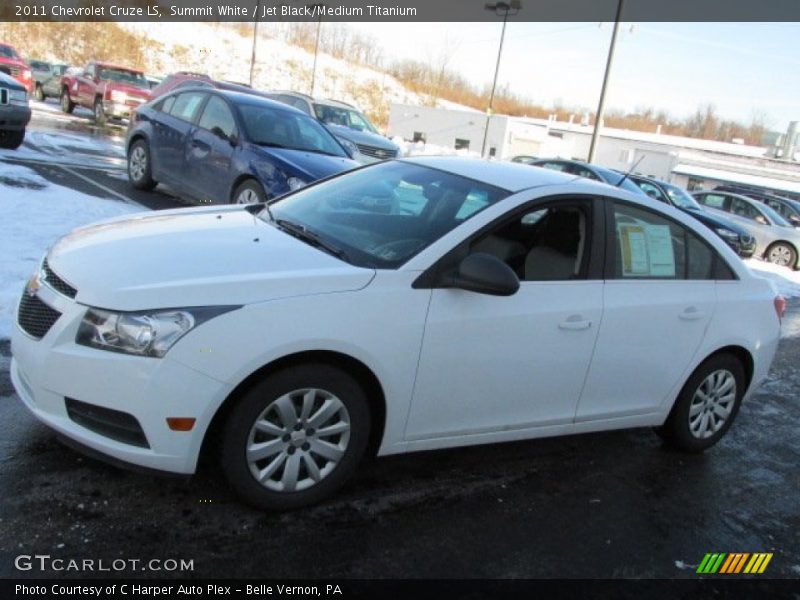 Summit White / Jet Black/Medium Titanium 2011 Chevrolet Cruze LS